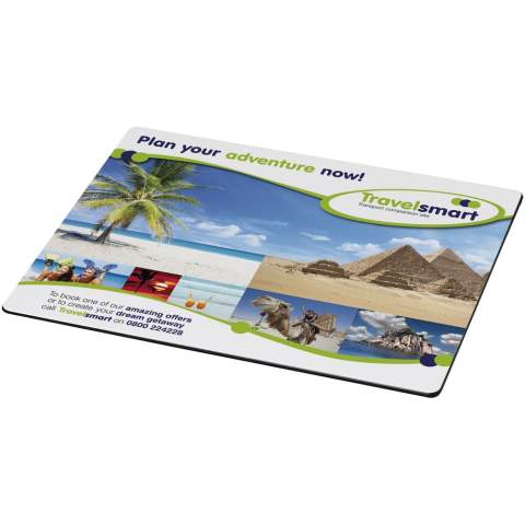 One of the bestselling hard top mouse mats on the market. It offers unrivalled quality due to our patented in-mould labelling technique. It’s moulded from 100% in-house recycled plastics. 100% perfect mouse control for standard balled and optical mice.