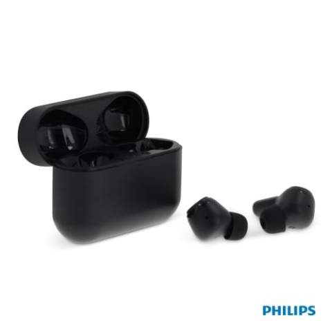 Experience rich sound for your music and crystal clear calls with these True Wireless headphones. Comfortable, reliable and with a charging case that fits in your pocket! IPX5 sweat and splash resistant and with 26 hours of play time.