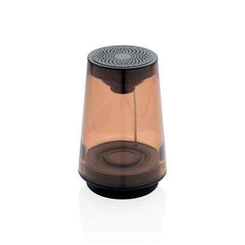 Powerful wireless 5W speaker with transparent fashionable design. The 1200 mAh battery allows for a playing time up to 5 hours on one single charge and connection distance up to 10 metres with BT 5.0. Includes micro cable to charge the speaker. Including mic to answer calls. Registered design®<br /><br />HasBluetooth: True<br />NumberOfSpeakers: 1<br />SpeakerOutputW: 5.00