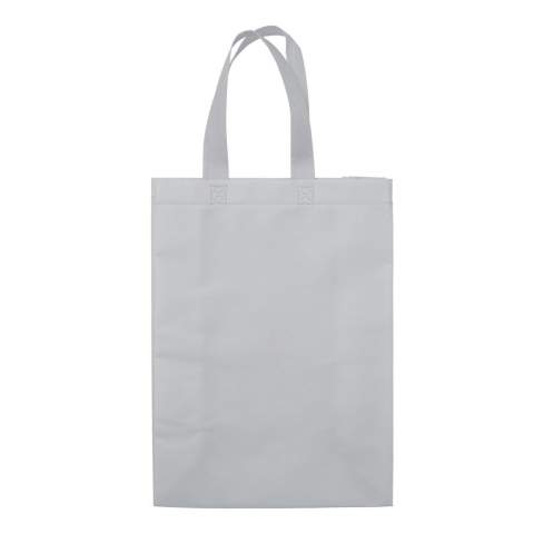 Non Woven Tasche in verschiedenen Farben. Matt laminiert. Die Griffe sind aus Non-Woven-Material gefertigt. Ideal für Lebensmitteleinkäufe oder einen Tag am Strand. Auch für Geschäftskonferenzen geeignet.