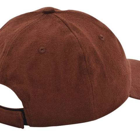 Brushed promo cap, consisting of five panels and a velcro closure. Easy to add a logo by transfer or embroidery. Budget-wise the better choice.