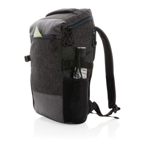 This 900D easy access laptop backpack has all the space you'll need in a day bag or carry-on. The roomy main compartment has a 15.6" laptop pocket and a small pocket to hold quick grab items. The big zipper opening makes it easy to see what's in your backpack at a glance. PVC free.<br /><br />FitsLaptopTabletSizeInches: 15.6<br />PVC free: true