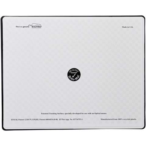 One of the bestselling hard top mouse mats on the market. It offers unrivalled quality due to our patented in-mould labelling technique. It’s moulded from 100% in-house recycled plastics. 100% perfect mouse control for standard balled and optical mice.
