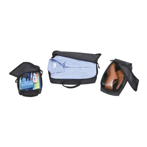 A modern and sustainable update to packing cubes using recycled fabric and webbing made from plastic bottles. Set of three packing cubes to keep you organised while travelling. Top grab handle on each packing cube for easy carrying convenience. Packing cubes nest together for easy storage when not in use. Large Cube: 15L 12H 3.5W. Medium Cube: 12.375L 5.5H 6W. Small Cube: 6.75L 11H 2.5W. Includes AWARE™ Virtual ID & Product passport, which delivers an indisputable way to track and validate textile composition impact from origin to consumer. To access, scan the QR code located inside the product or visit wearaware.co to learn more.  Available across both sides of the Atlantic. This item is also offered by Gemline for customers in the US and Canada.<br /><br />PVC free: true