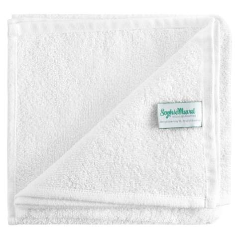 Cette serviette doubleface douce de 100 x 50 cm est composée de 50 % de coton (Oeko-Tex) et de 50 % de polyester et peut être imprimée par sublimation en couleur. 