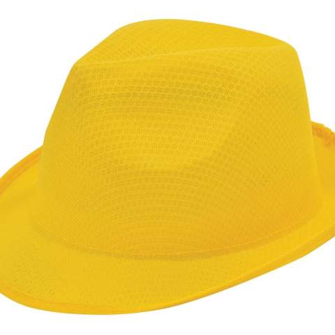 Inspired by the iconic look of 1920s gangsters, this mafia hat combines classic elegance with summer flair. Perfect for themed parties or festivals. Add a colored band above the brim of the hat with a fun message or logo, for example. The hat has a head circumference of 58 cm.