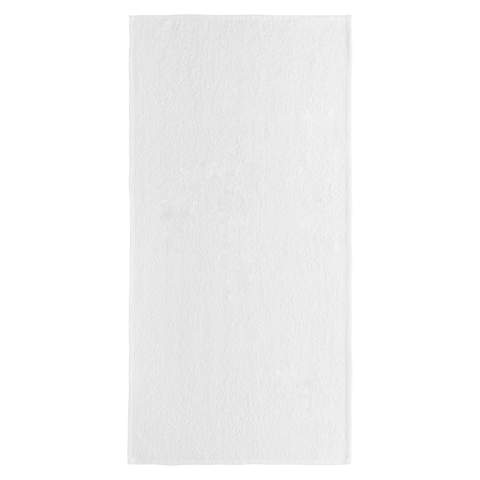 Cette serviette doubleface douce de 100 x 50 cm est composée de 50 % de coton (Oeko-Tex) et de 50 % de polyester et peut être imprimée par sublimation en couleur. 