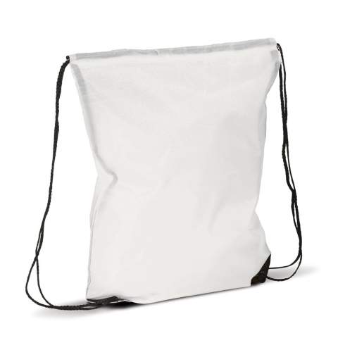 Polyester-Rucksack mit Kordelzuggriffen.