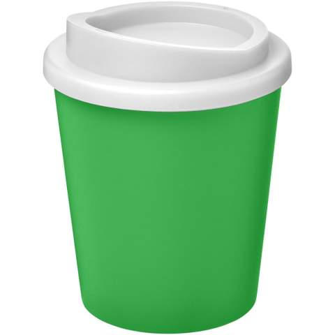Compact, double-wall insulated tumbler with twist-on lid. Fits under most coffee makers. Volume capacity is 250 ml. Mix and match colours to create your perfect mug. Made in the UK. Packed in a recycled PE plastic bag. BPA-free. EN12875-1 compliant, dishwasher safe, and microwave safe.
