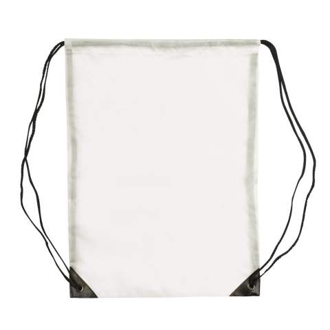Polyester-Rucksack mit Kordelzuggriffen.