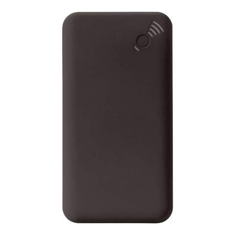 Platte draadloze powerbank met rubberized finish en een capaciteit van 4.000mAh. Door de zuignappen op de powerbank blijft de telefoon verbonden met het draadloos laadgebied. Er kan ook gebruik worden gemaakt van de bijgeleverde kabel om de telefoon op te laden.
