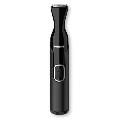 Cette tondeuse Philips permet de couper en douceur tous les poils avec détail et précision. La tondeuse est dotée d'une technologie de protection de la peau qui vous permet de couper les poils sans risque d'entailles ou de coupures. De plus, la tondeuse est équipée d'un élément de coupe double face qui vous permet d'atteindre et de couper les poils sans effort, quel que soit l'angle ou la direction. Accessoires inclus Peigne de précision, peigne à sourcils, peigne de précision de 3 mm, peigne de précision de 5 mm.