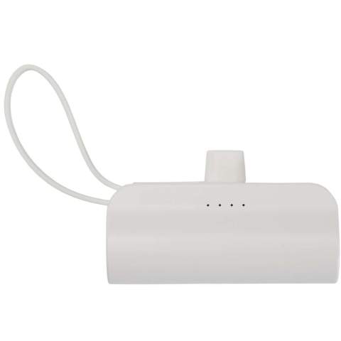 The Alnair power bank is a compact and practical charging solution made from recycled plastic. It features a fixed Type-C docking connector, a built-in foldable phone stand, and an integrated 2-in-1 cable with Lightning/micro-USB connector. With a Type-C input/output port for added flexibility, it’s ideal for keeping your phone charged and supported wherever you go.