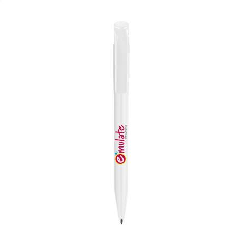 Kugelschreiber der Marke Stilolinea®. Mit blauschreibender Mine und farbigem Clip/Druckknopf. Made in Italy.