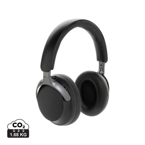 Comfortable and durable ANC wireless headphone that uses BT5.3 for super smooth connection and extra-long lasting playtime. Made with RCS (Recycled Claim Standard) certified recycled plastic. Total recycled content: 71 % based on total item weight. RCS certification ensures a completely certified supply chain of the recycled materials. The over ear design of the earbuds allows a perfect sound experience. Foldable design for easy storage. The built-in 400 mah lithum battery that allows a play time up to 20 hours and can be fully re-charged in 2 hours. Operating distance up to 10 metres. ANC level: 20 dB. Including mic to answer phone calls. Including RCS certified recycled TPE charging cable. Packed in FSC® mix packaging<br /><br />PVC free: true