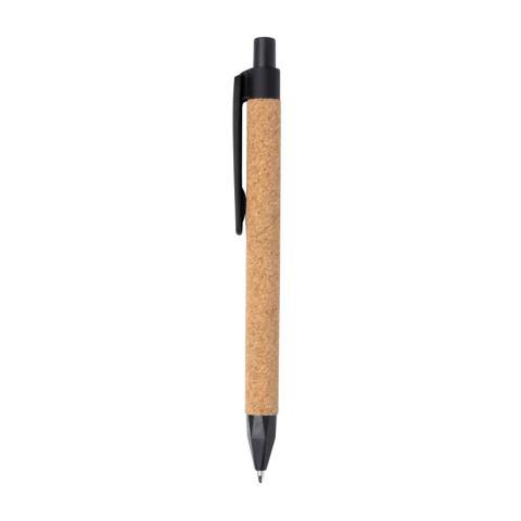 This ballpen is made out of wheat straw with cork. Including ca. 1200m writing length German Dokumental® blue ink refill with TC-ball for ultra smooth writing.