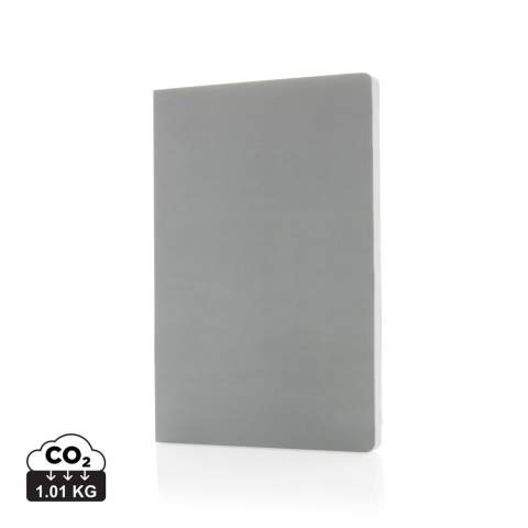 This Impact collection stone paper notebook is made of tree-free paper! Stone paper consists mainly of mineral powder (80%) bound with (20%) of non-toxic HDPE (a clean plastic). Zero water or bleach is used during production, which is the case during the production of traditional wood pulp paper. Traditional wood pulp paper uses around 2770 litres of water and around 18 trees. This beautiful A5 stone paper notebook uses zero! Soft to the touch and velvety paper for ultra-smooth writing. 64 sheets/128 pages of 170 gm/m2 white coloured lined stone paper. The cover is also made entirely of stone paper to save water. With the focus on water, 2% of proceeds of each sold Impact product will be donated to Water.org.<br /><br />NotebookFormat: A5<br />NumberOfPages: 128<br />PaperRulingLayout: Lined pages