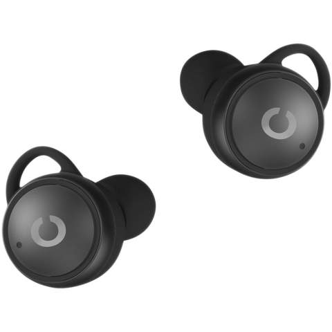 Sport TWS160S earbuds with integrated button control in both earbuds. Next, previous song, play, pause, answer and reject calls, volume up, volume down, and voice assistant. It provides autonomy in ''stand by'' mode up to 120 hours. With a maximum charge of one hour and playback time up to 3 hours. Including 3 adapters and a giftbox. Bluetooth 5.0.
