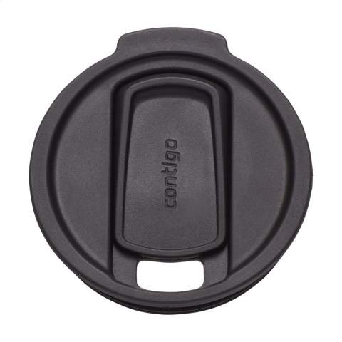 Double-walled, vacuum-insulated stainless steel thermo cup made by Contigo®. With splash-proof one-piece lid to prevent spills. THERMALOCK™ technology keeps drinks cold up to 15 hours and hot up to 5 hours. With sleek stainless steel handle. Suitable for almost all coffee machines. Easy clean. Lid and body are top-rack dishwasher-safe. Washing by hand is recommended to preserve the imprint. Capacity 420 ml.      STOCK AVAILABILITY: Up to 1000 pcs accessible within 10 working days plus standard lead-time. Subject to availability.      Contigo: The best in quality, design and technology. Immediately recognisable by its sleek and stylish design, strong and solid. The innovative Contigo water bottles and thermo cups are odourless and tasteless. The drinking bottles are operated one-handed and can be used anywhere, anytime, also on the go. Comes with a 2-year manufacturer's warranty.