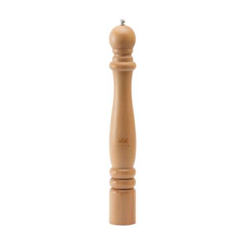 Salt or pepper grinder made of beech wood. This tall model is of excellent quality and ensures perfectly ground salt or pepper. A must-have for every kitchen.