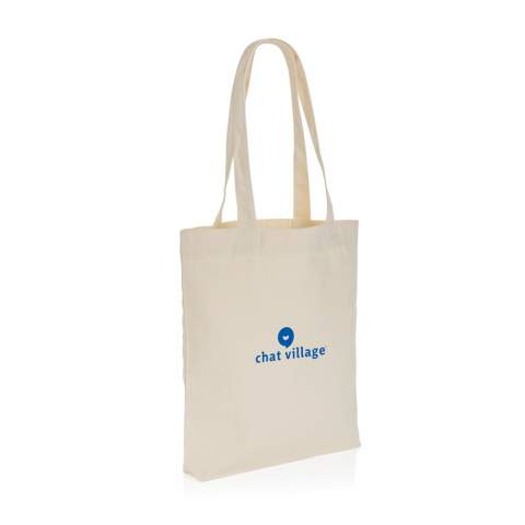 The Impact AWARE™ 285gsm recycled canvas tote bag undyed is the perfect way to carry your essentials wherever you go. This spacious tote provides sufficient space for all your daily needs. The recycled canvas is undyed and used in its raw form, without chemicals from dyeing or bleaching. With AWARE™ tracer that validates the genuine use of recycled materials. 2% of proceeds of each Impact product sold will be donated to Water.org. Composition 70% recycled cotton, 30% recycled polyester.<br /><br />PVC free: true