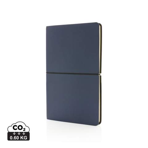This modern luxury A5 notebook is so incredibly soft and luxurious and features 96 sheets and 192 pages, so plenty of pages to jot down the best ideas. Created with 80 gsm cream coloured lined paper. Great essential to have for writing to-do’s/reminders and professional note-taking in meetings at work. Soft durable PU cover with simplistic black elastic horizontal closure, making it great to look at. Its bendable cover makes it a great use as a portable/travel notebook journal, perfect for on-the-go.<br /><br />NotebookFormat: A5<br />NumberOfPages: 192<br />PaperRulingLayout: Lined pages