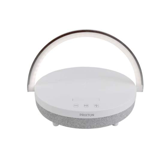 Dieser Artikel hat 4 verschiedene Funktionen: Einen kabellosen Bluetooth® Lautsprecher, eine kabellose Ladestation, eine LED-Lampe mit 3 einstellbaren Helligkeitsstufen und eine Telefonhalterung für Mobiltelefone. Dank der Multifunktionsfähigkeit können Sie Ihre Lieblingsmusik genießen und gleichzeitig Ihr Handy aufladen. Ein Ladekabel Typ-C und ein Zusatzkabel sind im Lieferumfang enthalten.