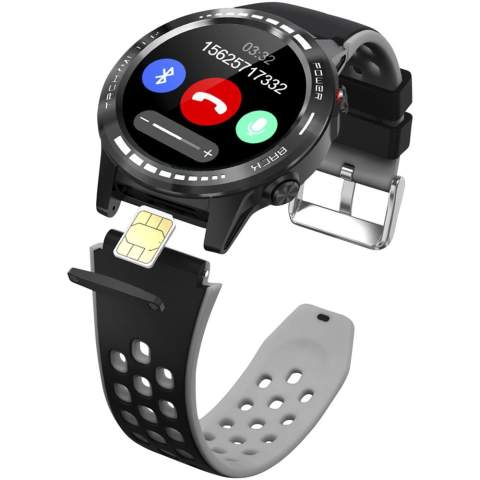 Montre connectée avec GPS qui génère une carte sur un appareil mobile avec l’itinéraire emprunté. Inclut boussole et baromètre. Surveille la fréquence cardiaque et la pression artérielle. Mode multisports, compteur de pas et de calories, distance parcourue. Elle surveille également la qualité du sommeil et suit les activités physiques quotidiennes. Fente pour carte SIM (carte SIM non incluse). Notifications d’e-mail, d’appels, de messages et de réseaux sociaux. Assistant vocal Siri. Batterie Li-ion de 360 mAh. Connexion Bluetooth 4.0. Autonomie de 7 jours en mode veille.