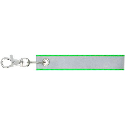 Reflective key hanger that can be attached to any backpack or set of keys for immediate visibility during the darker times of the day. Comes in a wide variety of colours with a large decoration area on one of the sides. Tested and certified under EN 13356:2001.