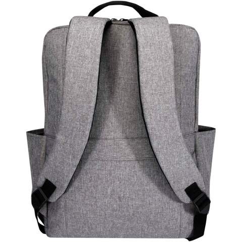 De Libra rugzak is gemaakt van GRS gecertificeerd gerecycled polyester en heeft een 15" laptopvak met een extra gevoerd tabletvak en opbergvakken aan de binnenkant. Er zijn ook meerdere zakken aan de buitenkant, gewatteerde en verstelbare schouderbanden en een trolleyband aan de achterkant. Geschikt voor een gewicht tot 10 kg.