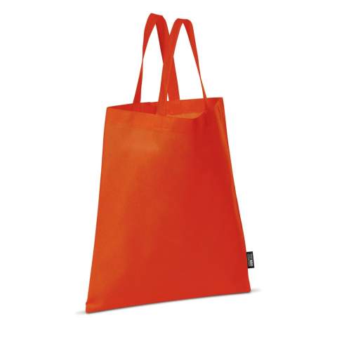 Farbige Non-Woven Tragetasche mit kurzen Griffen. Große Druckfläche.
