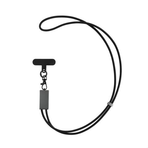 Blijf opgeladen met het Terra Universele Telefoonsnoer. Dit veelzijdige accessoire combineert het gemak van een sleutelkoord met de functionaliteit van een hoogwaardige oplaad- en datakabel. Deze universele kabel is perfect voor iedereen die onderweg is en is gebouwd om zowel USB-C- als iOS-apparaten te ondersteunen, waardoor hij ideaal is voor gebruikers van meerdere apparaten. Type-C-ingang met dubbele Type-C- en iOS-uitgangen, zodat u op verschillende manieren kunt opladen van apparaten. Geniet van een vermogensafgifte tot 60 W (Type-C tot Type-C), zodat u uw apparaat kunt opladen met een maximale stroomsterkte van 20 V/3 A voor sneller opladen. Synchroniseer gegevens en geniet van Android Auto-compatibiliteit. Totaal gerecycled materiaal: 63% op basis van het totale gewicht van het item. RCS-certificering zorgt voor een volledig gecertificeerde toeleveringsketen van de gerecyclede materialen. Verpakt in plasticvrije envelopverpakking. PVC-vrij.<br /><br />PVC free: true