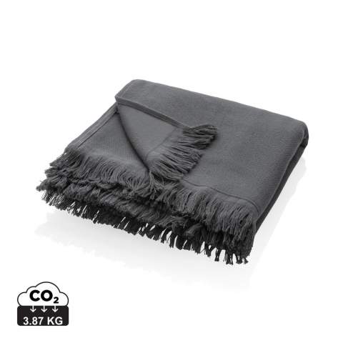 This super lightweight hammam towel is the only one you want to take with you to the beach. Its quick absorbent quality and soft touch provides ultimate comfort while minimising your environmental impact. Made with 50% recycled cotton. With AWARE™ tracer that validates the genuine use of recycled cotton. 2% of proceeds of each Impact product sold will be donated to Water.org. Machine washable. Made in Portugal. Size 180x100cm.
