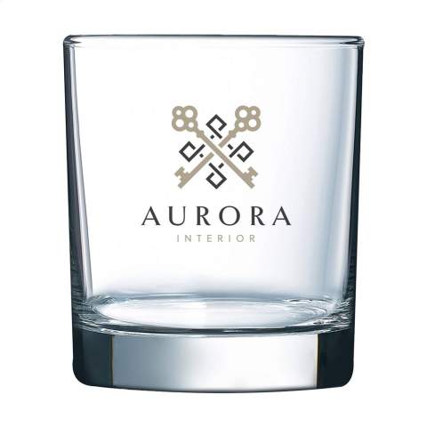 Verre multi-usages de haute qualité. Un beau design et une base solide. Pour servir de l'eau, des jus de fruits, du whisky ou autres boissons. Capacité 300 ml. Fabriquée en Europe.
