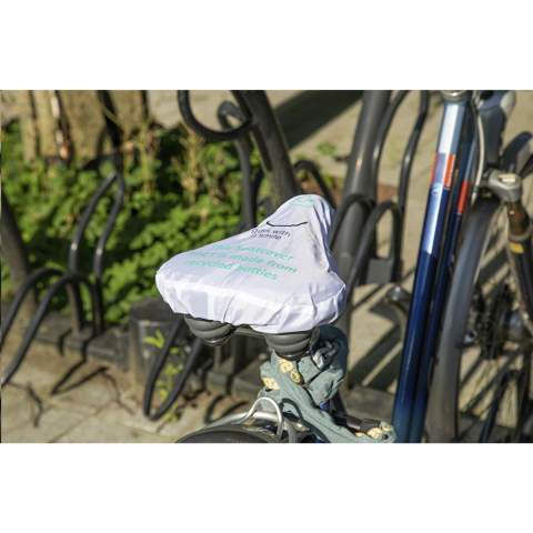 WoW! RPET zadelhoes (gemaakt van gerecyclede PET-flessen). Duurzamer dan zadelhoesjes geproduceerd van nieuw plastic. Door het gebruik van dit hoesje blijft je fietszadel droog en beschermd.