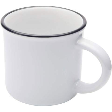 Keramiktasse im Vintage-Design für einen guten Start in den Tag mit Ihrem Lieblingskaffee oder -tee. Spezielle Beschichtung auf der Außenseite für Sublimationsdruck. Spülmaschinenfest. Verpackt in einer Geschenkbox aus Recyclingkarton. Fassungsvermögen: 240 ml.