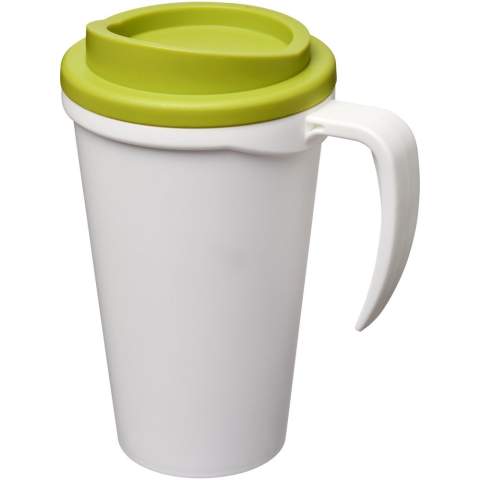 Double-wall insulated mug with twist-on lid and integrated handle. Mug is fully recyclable. Mix and match colours to create your perfect mug. Made in the UK. Presented in a white gift box. BPA-free. EN12875-1 compliant, dishwasher safe, and microwave safe. Packed in a recycled PE plastic bag.
