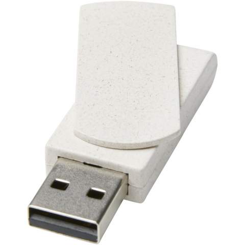 Rotate 4 GB Weizenstroh USB-Stick, mit dem Sie Daten auf einen kompatiblen PC oder ein MacBook übertragen können. Das Gehäuse besteht aus 50 % Weizenstroh und 50 % ABS-Kunststoff. USB 2.0 mit einer Schreibgeschwindigkeit von 2 MB/s und einer Lesegeschwindigkeit von 5 MB/s.