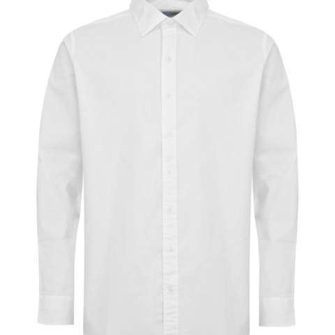 BESCHIKBAAR VANAF HALF MAART!<br />Stijlvol shirt in een poplin stof met stretch elementen, waarvan de eigenschappen zorgen voor een soepele en zachte feel. Met een klassieke kraag. Comfort en slim fit voor mannen. Het damesmodel is licht getailleerd.