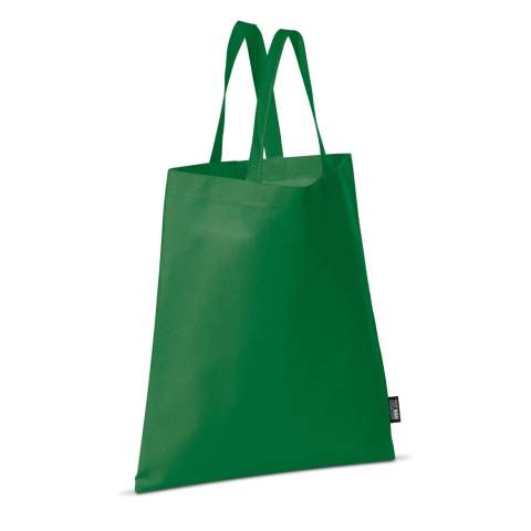 Non-woven draagtas met korte hengsels. Groot drukoppervlak.