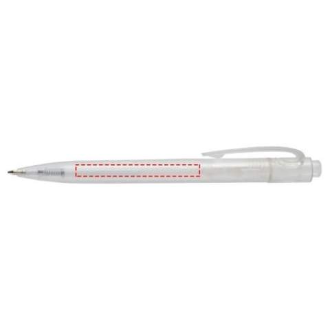 De Thalaasa balpen is gemaakt van plastic uit de oceaan. Het plastic afval dat in deze pen is gebruikt, is verzameld in de kustgebieden en gerecycled tot een nieuw product. Door voor dit type pen te kiezen, kunnen we het concept van recycling promoten en mensen en bedrijven aanmoedigen om duurzamere keuzes te maken in hun dagelijks leven. Inktkleur van de pen: zwart. Schrijflengte: 1000 meter.