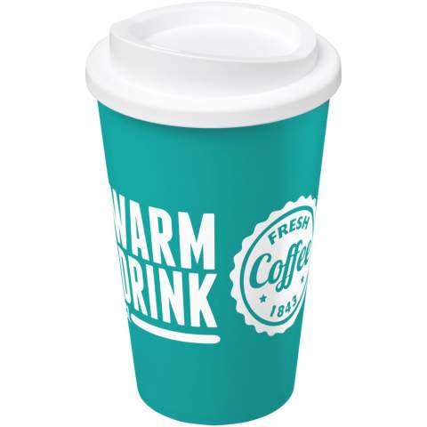 Gobelet isotherme à double paroi avec couvercle à visser. Capacité de 350 ml. Couleurs à mélanger et à assortir pour créer le mug parfait. Fabriqué au Royaume-Uni. Emballé dans un sac en plastique PE recyclé. Sans BPA.