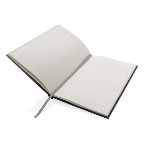 Dit prachtige notitieboek is perfect voor degenen die hun gedachten op papier willen zetten. De omslag en binnenpagina's zijn gemaakt van 100% GRS-gecertificeerde materialen. GRS-certificering zorgt voor een volledig gecertificeerde toeleveringsketen van de gerecycleerde materialen. Totale gerecyclede inhoud: 99% op basis van het totale gewicht van het item. Het notitieboek heeft 80 vellen/160 gelinieerde witte pagina's van 80 g/m2.<br /><br />NotebookFormat: A5<br />NumberOfPages: 160<br />PaperRulingLayout: Gelinieerde pagina's