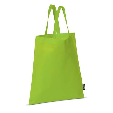 Farbige Non-Woven Tragetasche mit kurzen Griffen. Große Druckfläche.