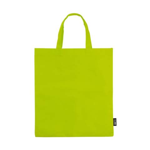 Farbige Non-Woven Tragetasche mit kurzen Griffen. Große Druckfläche.