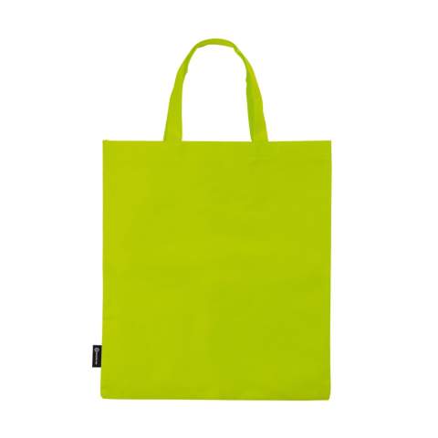 Farbige Non-Woven Tragetasche mit kurzen Griffen. Große Druckfläche.