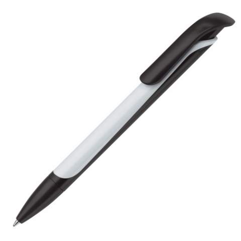 Eleganter Toppoint Design Kugelschreiber mit festem Clip und viel Platz für Ihr Logo. Blauschreibende Jumbo-Mine. 