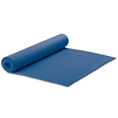 Do an intensive work-out or relaxing yoga session on this comfortable 4mm thick fitness mat. It provides you with a better grip during your activities. This mat is convenient to carry in the provided bag and includes a number of sample exercises. Imprint available on the bag.