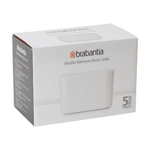 Praktisch, kunststof afvalbakje van het merk Brabantia. Ideaal in de badkamer voor het weggooien van klein afval zoals wattenstaafjes en pads. Met handige, afneembare klapdeksel. Compact dus past overal. Stijlvol, hygiënisch en te bedienen met één hand. Gemaakt van 4% gerecycled materiaal. 19% recyclebaar. Met 5 jaar fabrieksgarantie. Per stuk verpakt.