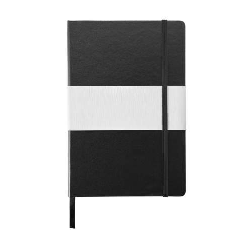 A5 size with elastic band and art paper for front back of cover, round corners, inner pages cream paper with black colour lines, 80g/m2 160 pages, matching page divider.<br /><br />NotebookFormat: A5<br />NumberOfPages: 160<br />PaperRulingLayout: Lined pages